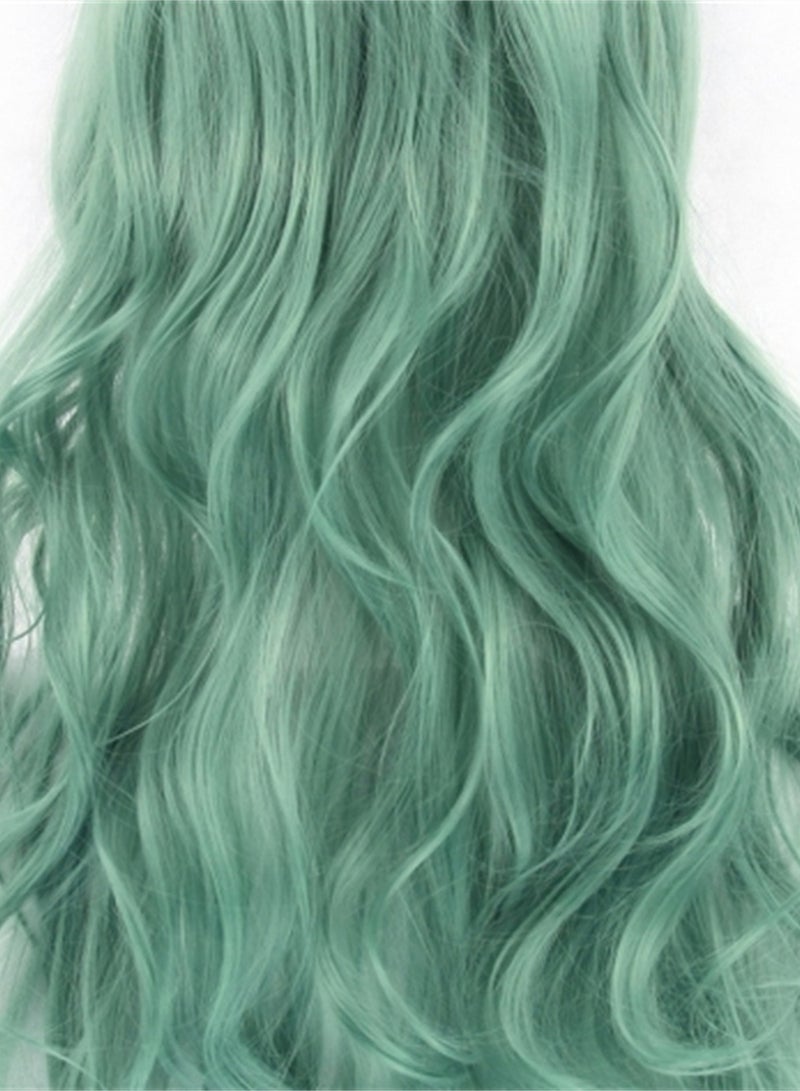 شعر أنمي طويل مجعد 80 سم، شعر مستعار حريري مجعد بدرجة حرارة عالية، أزياء تنكرية - Image 4