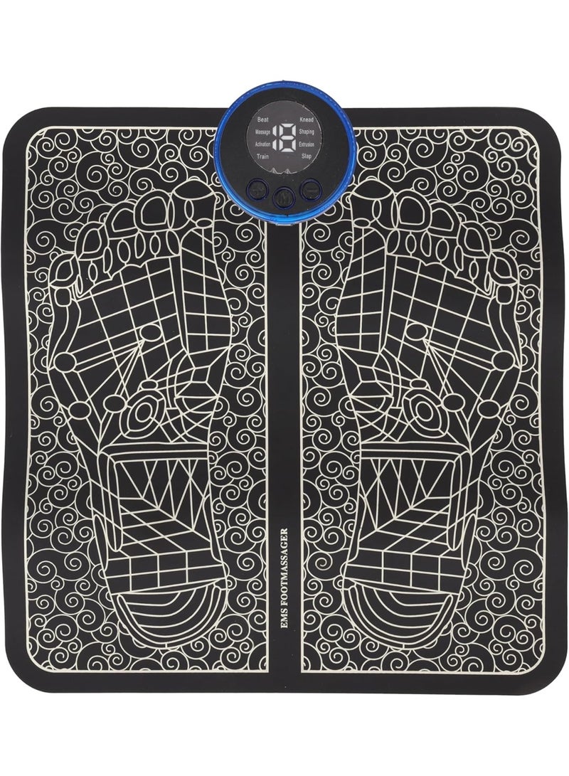 Foot Massager - 19 Intensity Level 8 Modes with LED Display Rechargeable Portable Foldable Foot Relaxation Machine - Image 1