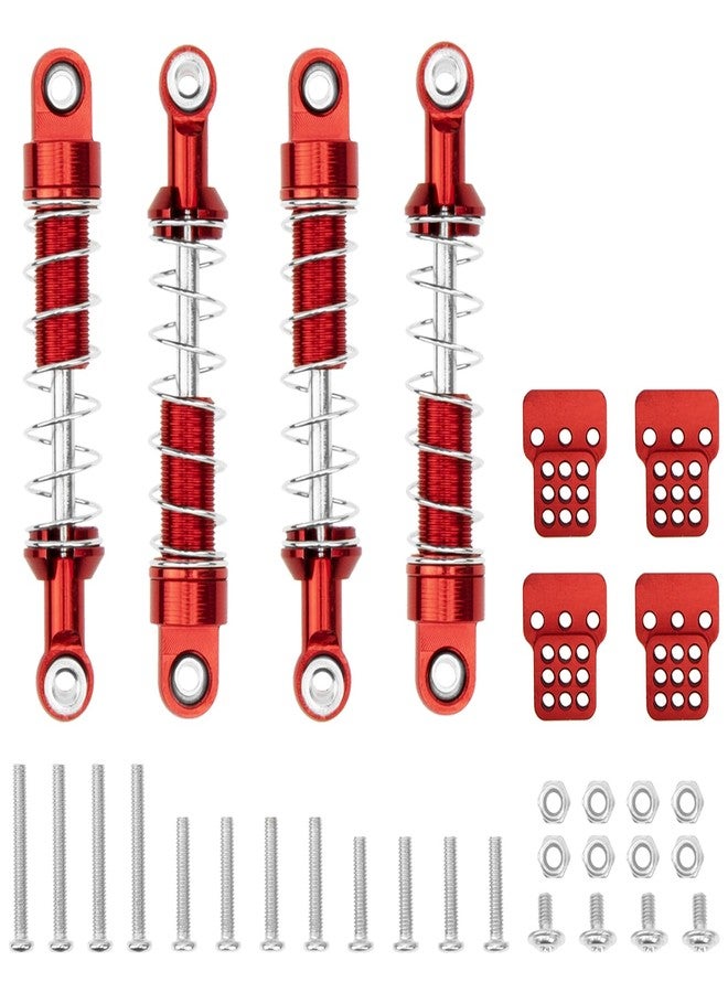 Vgoohobby Metal Shock Absorber Damper Suspension with Extender Seat Mount Compatible with 1/12 MN D90 D91 D96 D99 D99S MN90 MN99S WPL C14 C24 C34 1/16 RC Crawler Car (Red) - Image 2