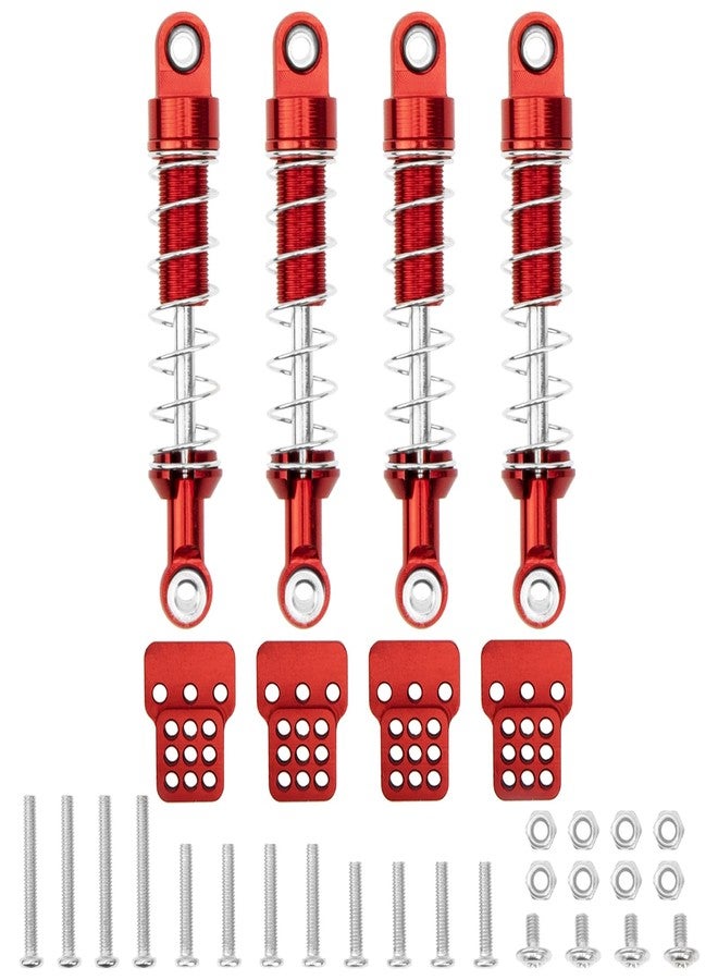 Vgoohobby Metal Shock Absorber Damper Suspension with Extender Seat Mount Compatible with 1/12 MN D90 D91 D96 D99 D99S MN90 MN99S WPL C14 C24 C34 1/16 RC Crawler Car (Red) - Image 1