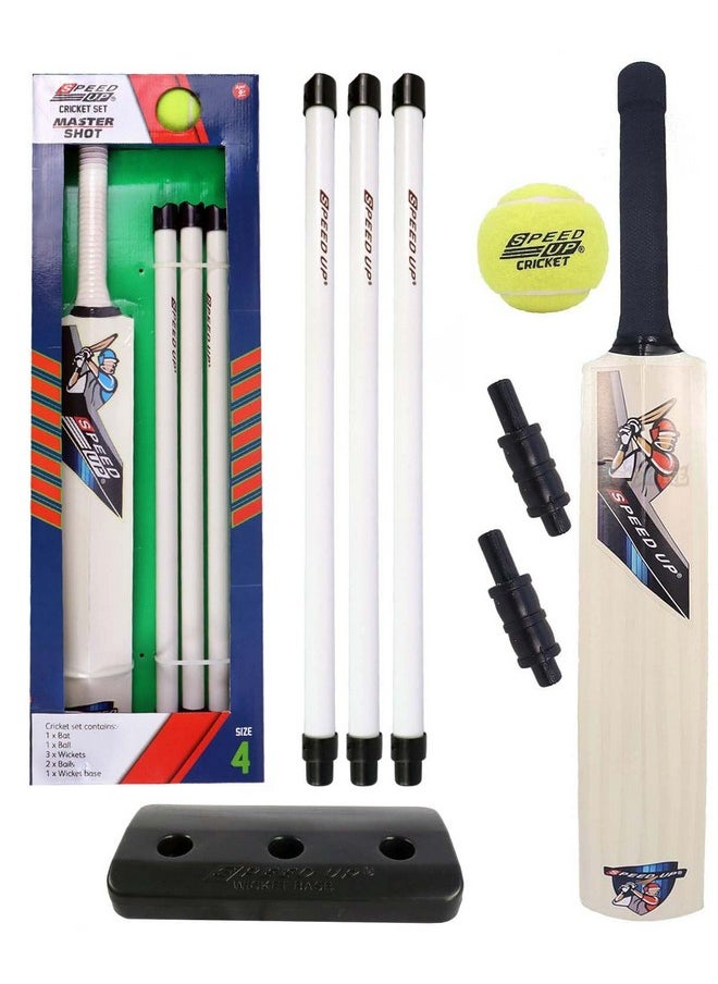 Toyshine Toyshine Speed Up Master Shot Combo Box Cricket Kit For Kids (Bat Size: 4, 5-10 Yrs) Gift Sports Outdoor Toy Boys Girls Picnic (Box Pack)- Sstp, Multicolor  - Image 1