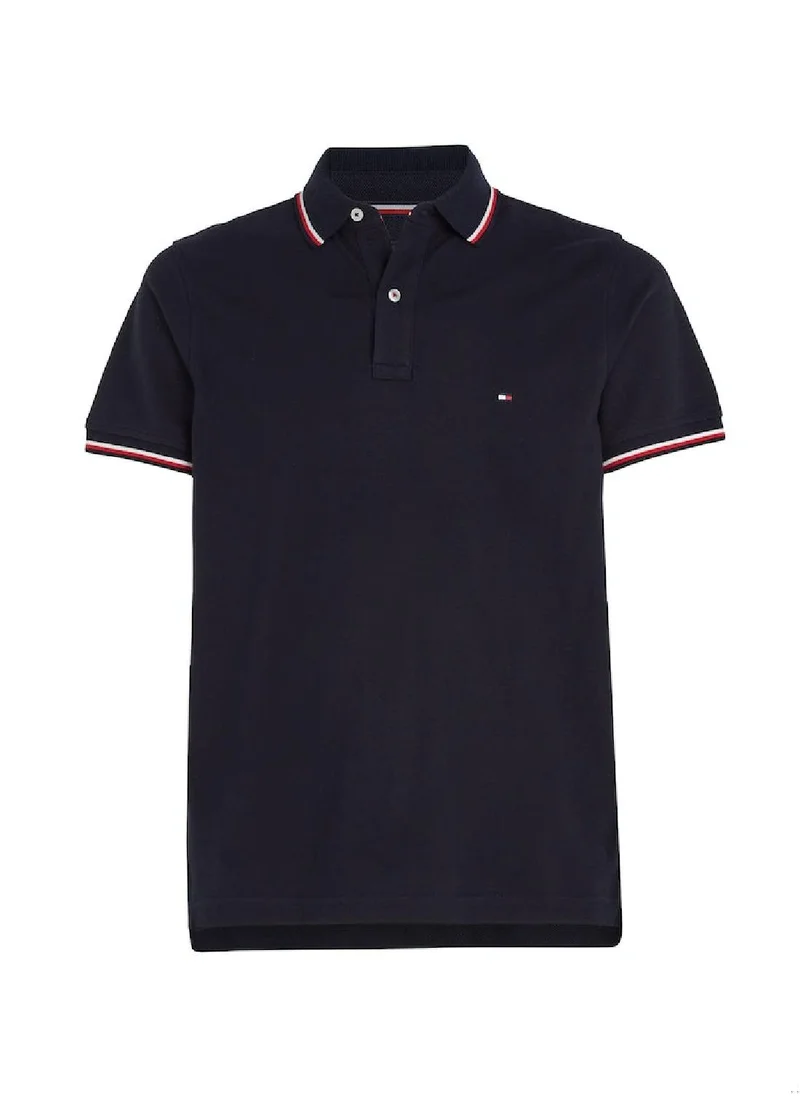 TOMMY HILFIGER Tommy Hilfiger Men's Polo - Slim Fit - Casual Top - Cotton , Blue