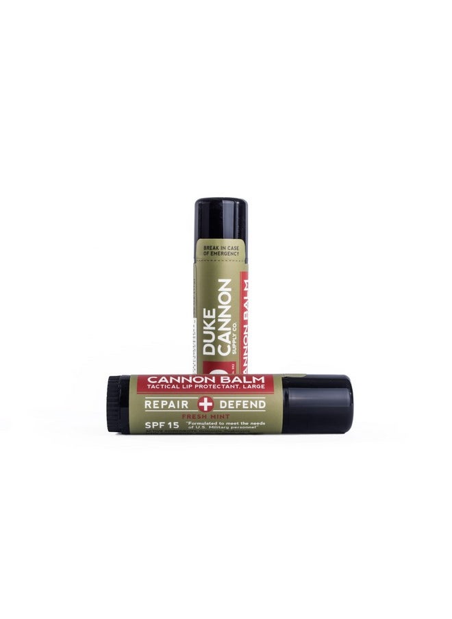 Duke Cannon Supply Co. Tactical Lip Protectant Balm Fresh Mint (3 Pack Of 0.56 Oz) Superior Performance Lip Protection Balm For Hard Working Menfresh Mint  - Image 3
