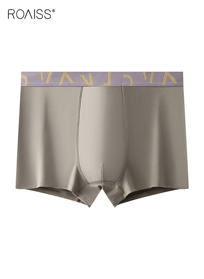 roaiss 4 PCS Antibacterial Boxer Shorts Men Cotton Mens Underwear Shorts  Breathable  Non-marking Boxer Briefs Comfortable Skin-Friendly Not Stuffy  - Image 1