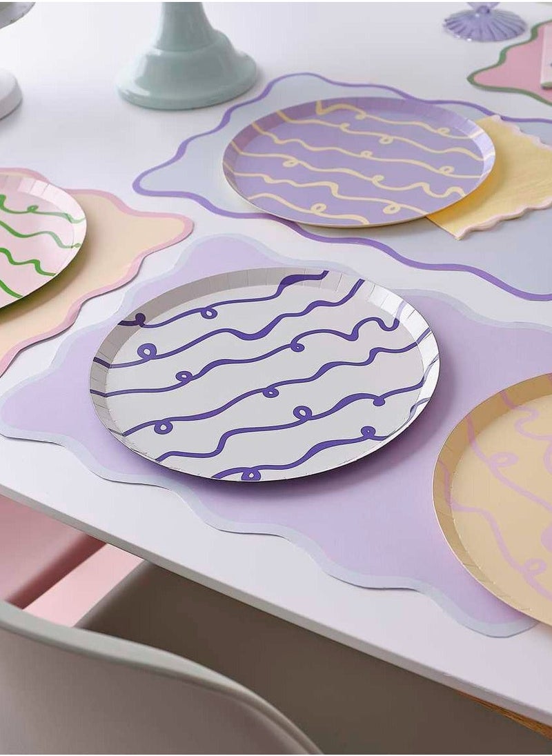 Ginger Ray Pastel Wave Paper Plate - Image 2