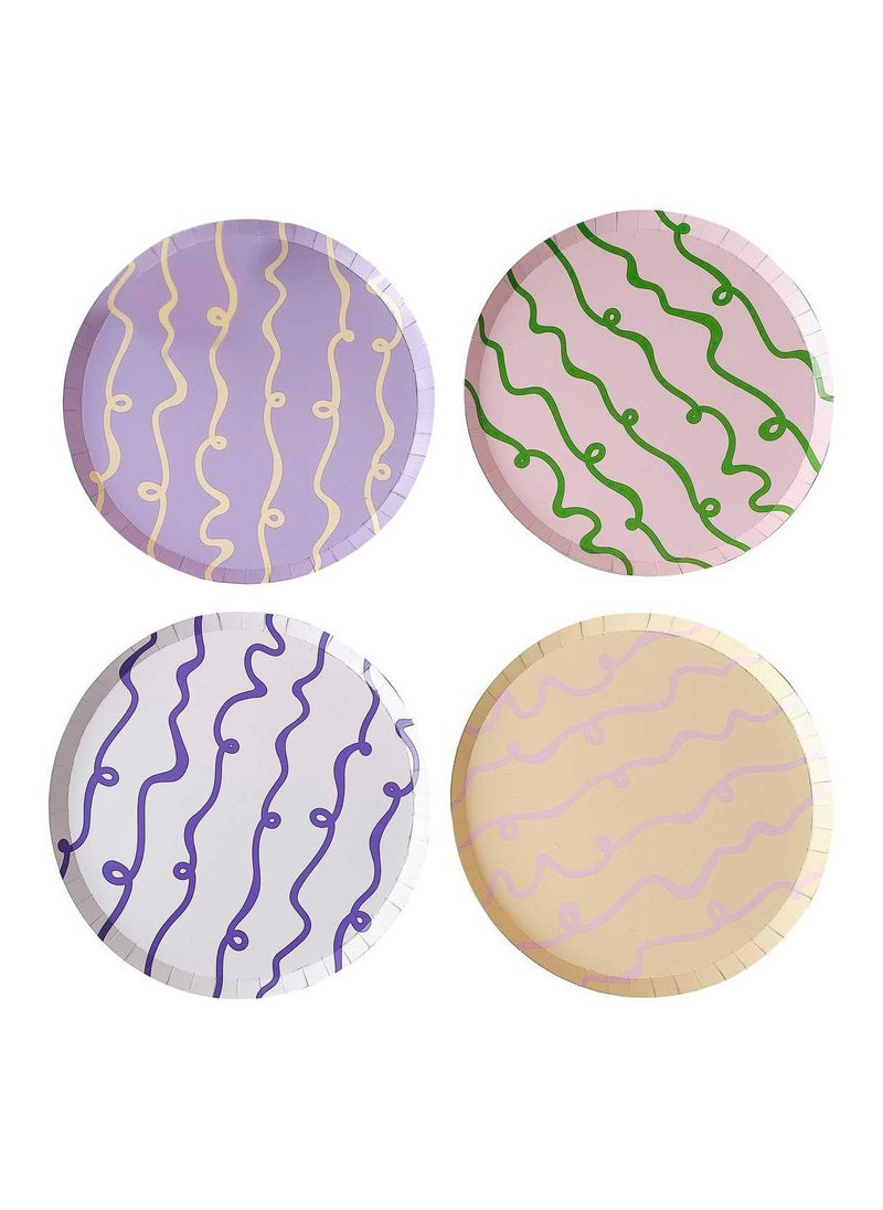 Ginger Ray Pastel Wave Paper Plate - Image 3