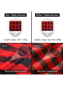 InnoGear InnoGear 2 Pack 14 x 108 inch Buffalo Check Table Runner Polyester Cotton Red and Black Plaid for Indoor and Outdoor Parties, Family Dinner, Thanksgiving, Christmas & Gathering  - Image 3