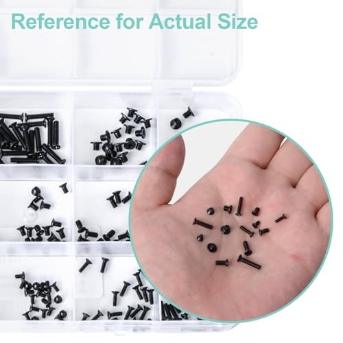 QTEATAK 300Pcs Black Laptop Notebook Computer Replacement Screws Kit for Lenovo Toshiba Gateway Samsung HP IBM Dell Sony Acer Asus SSD Hard Disk SATA - Image 4