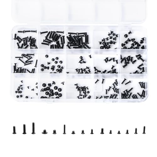 QTEATAK 300Pcs Black Laptop Notebook Computer Replacement Screws Kit for Lenovo Toshiba Gateway Samsung HP IBM Dell Sony Acer Asus SSD Hard Disk SATA - Image 1