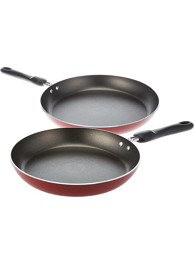 برستيج طقم مقالي من قطعتين ٢٤ سم و٢٨ سم | ألومنيوم | أحمر غير لاصق - Image 1