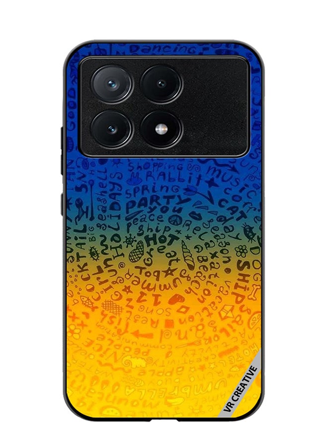VR CREATIVE Protective Case Cover For Xiaomi Poco X6 Pro Words Mixture Design Multicolour - Image 1