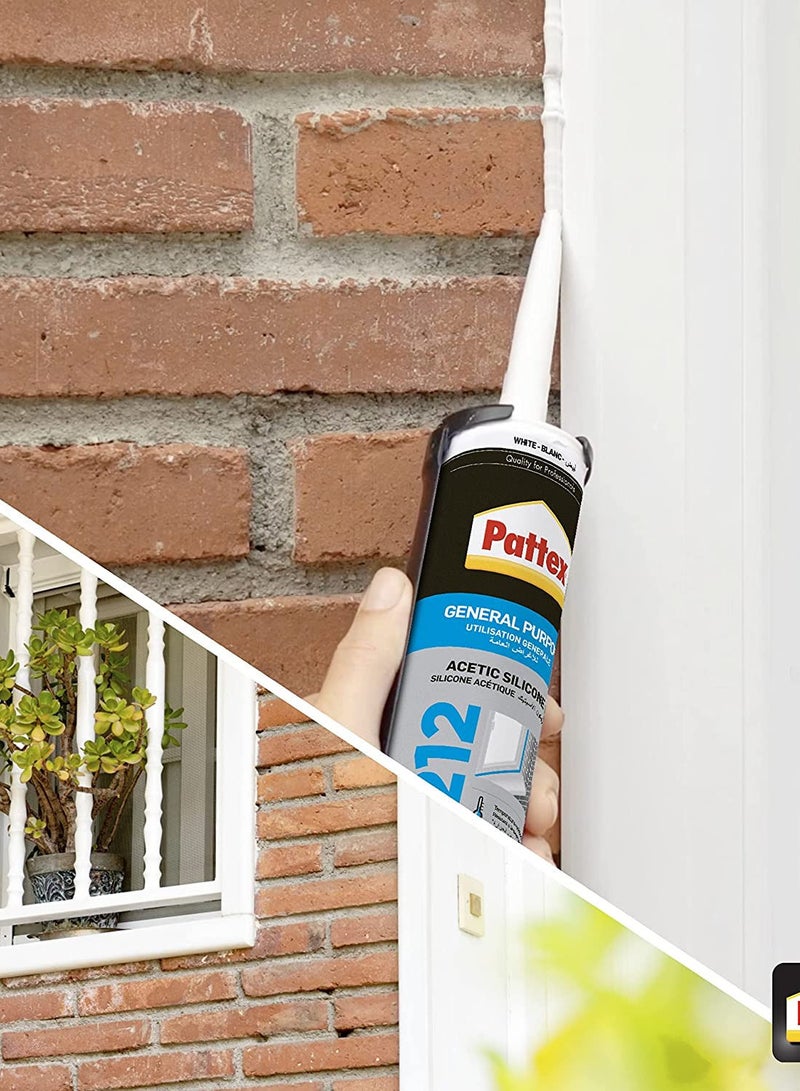 Pattex General Purpose Silicone Transparent 280ml - Image 2