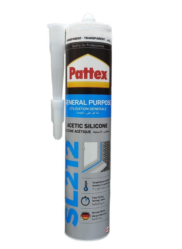 Pattex General Purpose Silicone Transparent 280ml - Image 1
