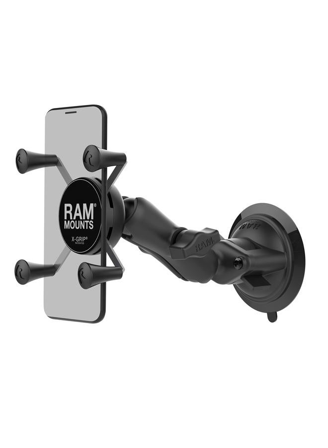 RAM Mounts X-Grip Phone Mount with RAM Twist-Lock Suction Cup RAM-B-166-UN7U with Medium Arm for Vehicle Windshields - Image 1