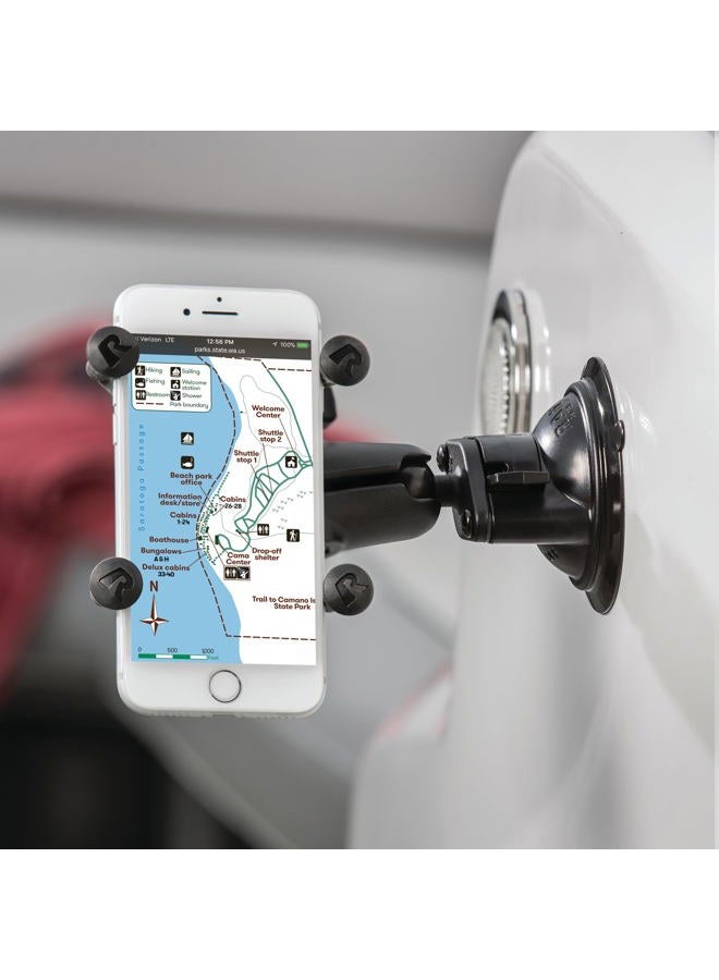 RAM Mounts X-Grip Phone Mount with RAM Twist-Lock Suction Cup RAM-B-166-UN7U with Medium Arm for Vehicle Windshields - Image 3