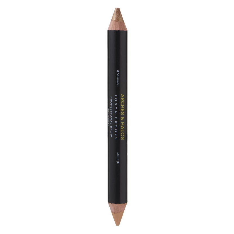 Arches & Halos Brow Highlighting and Concealer Crayon - Golden - Shaping and Shimmer Eyebrow Stick and Highlighter Duo - Soft, Ultra Creamy Formula - Define, and Sculpt for Sharp Brows - 0.176 oz - Image 1