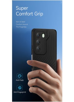 Gear4 Infinix Hot 50 4G 2024 Gear4 Soft Liquid Silicone with Wavey Texture Case Cover - Black  - Image 2