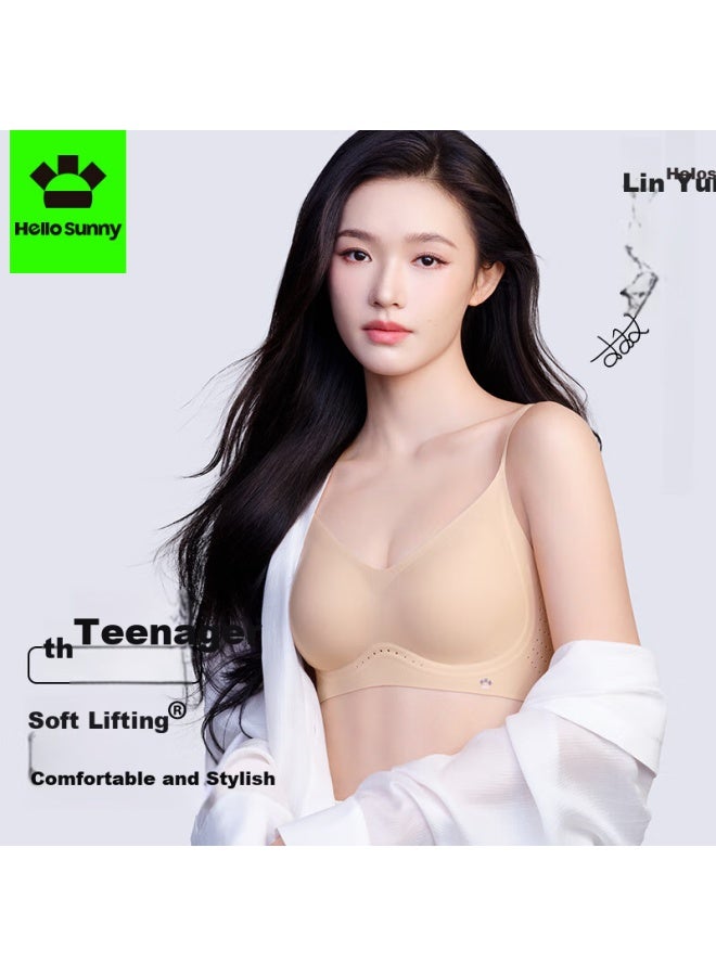 Hello Sunny o Sunny Lin Yun Style 10th Generation Soft Lifting Bra Foundation Liquid Invisible Bra Traceless Cool Feeling Beauty Back Bra - Image 1