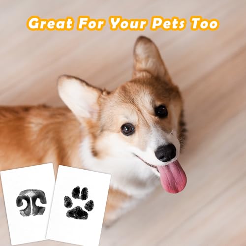 MENGNI 4-Pack Baby Inkless Hand and Footprint Kit Paw Nose Print Kit for Dogs Cats Pets Clean Touch Ink Pad for Baby Pets Newborn Keepsake Mess-Free Ink Pad - Image 5