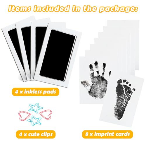 MENGNI 4-Pack Baby Inkless Hand and Footprint Kit Paw Nose Print Kit for Dogs Cats Pets Clean Touch Ink Pad for Baby Pets Newborn Keepsake Mess-Free Ink Pad - Image 2