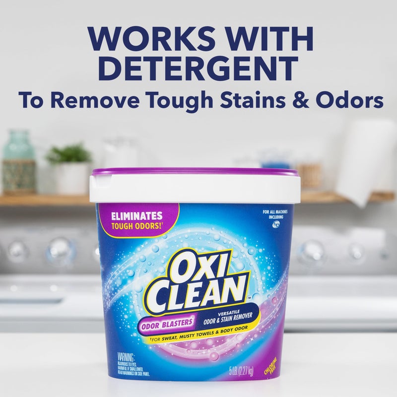 Oxiclean أوكسي كلين مزيل الروائح المتعددة الاستخدامات ومسحوق إزالة بقع الغسيل، 5 رطل - Image 5