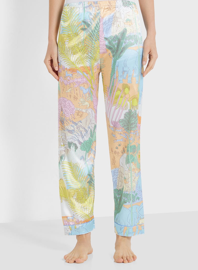 Ginger Satin Floral Print Shirt & Pyjama Set - Image 4