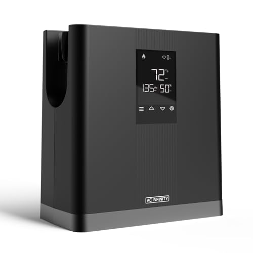 AC Infinity THERMOFORGE T3 Environmental Grow Tent Heater with VPD Temperature Controller 10Level PTC Heating and Included Extension Hose for Tents Rooms Greenhouses