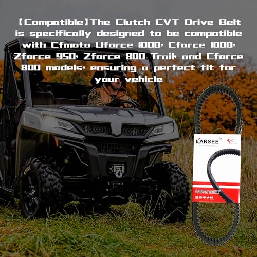 KARSEE CVT UTV Heavy Duty Drive Belt Compatible with Cforce 1000/800, Uforce 1000, Zforce 1000/950/800 Trail 0JWA-055000-10000 - Image 2