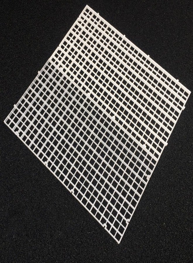 PetPhindU 4pcs Aquarium Lid Hood Fish Tank Top Cover Terrarium Lid Plastic Grid Panel Egg Crate Grate with 6 Aquarium Glass Cover Board Clip Fish Tank Lid Anti-Jumping Net Cover (Clear,11.6*11.6inch) - Image 4