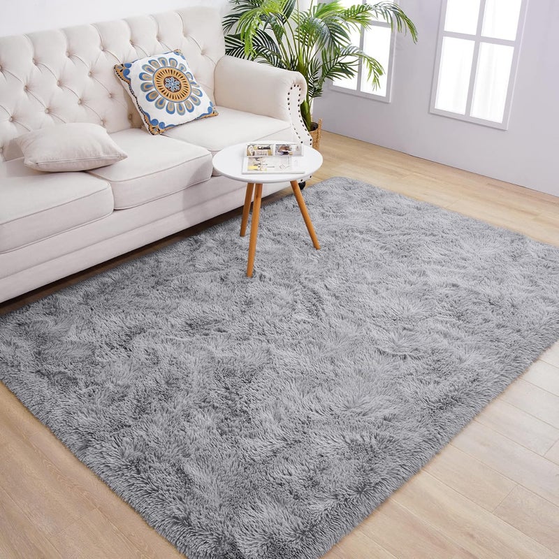 Chicrug Soft Area Rugs for Bedroom Living Room Plush Fluffy Rug 3x5 Feet, Shag Furry Area Rug Carpet Non Shedding for Nursery Children Kids Girls Room Home Decorative, Grey - Image 2