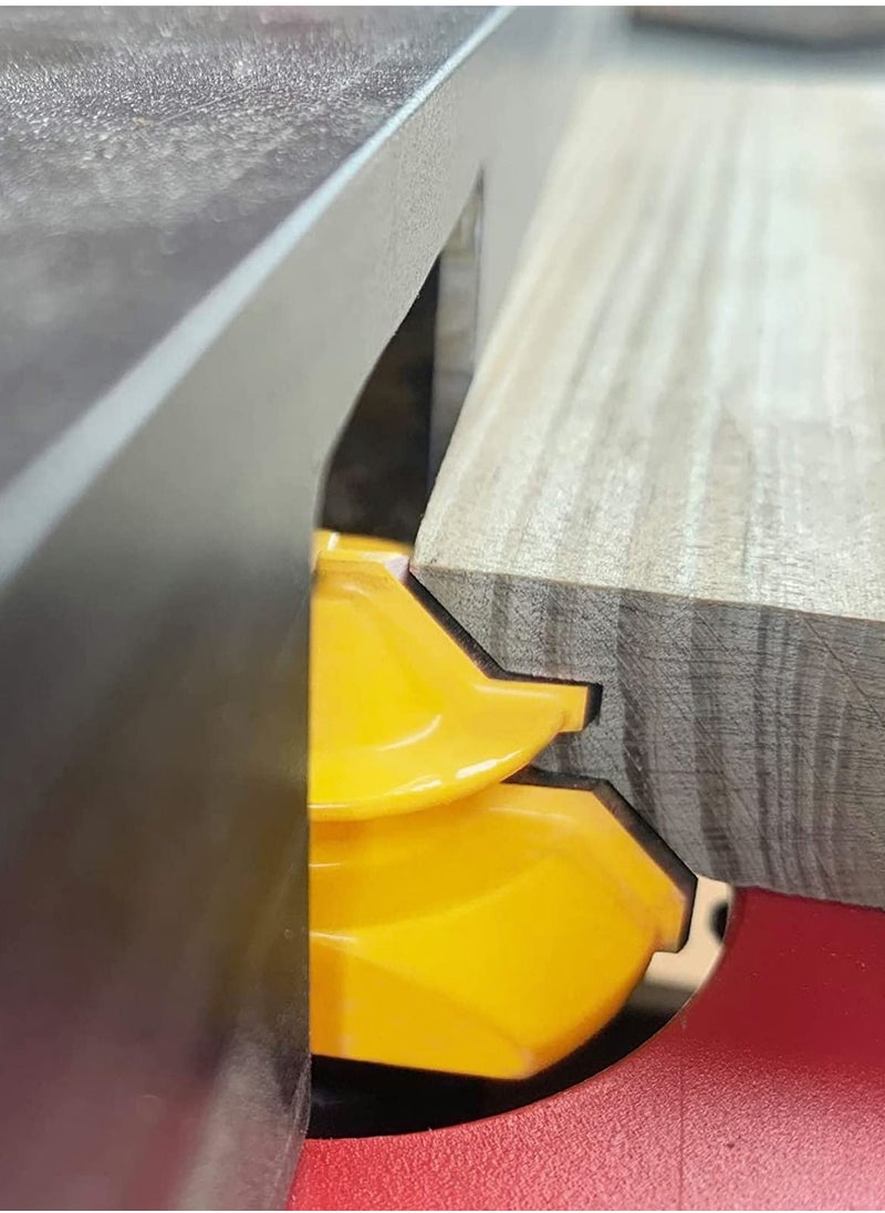 Y&D - 45 Degree Lock Miter Router Bit, for 1/2in, 1in Cutting Height, 1/2 Inch Shank, Easy to Create Joint, 3 pcs Set - Image 1