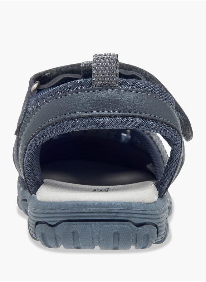 LBL by Shoexpress Boys Mesh Detail Sandals with Hook and Loop Closure  - Image 4