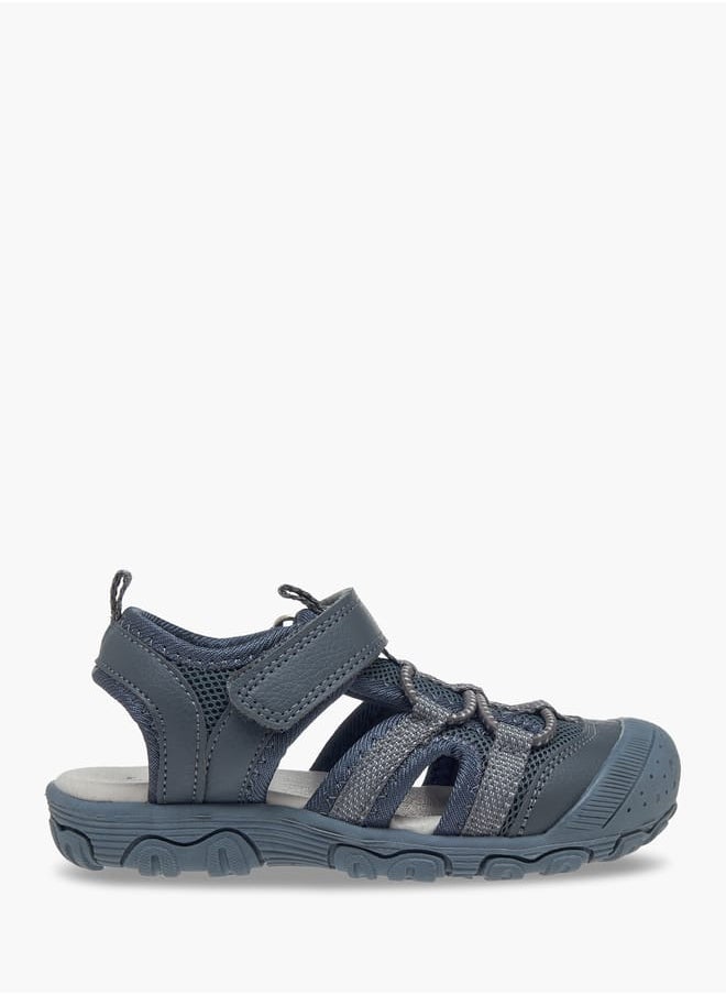 LBL by Shoexpress Boys Mesh Detail Sandals with Hook and Loop Closure  - Image 2