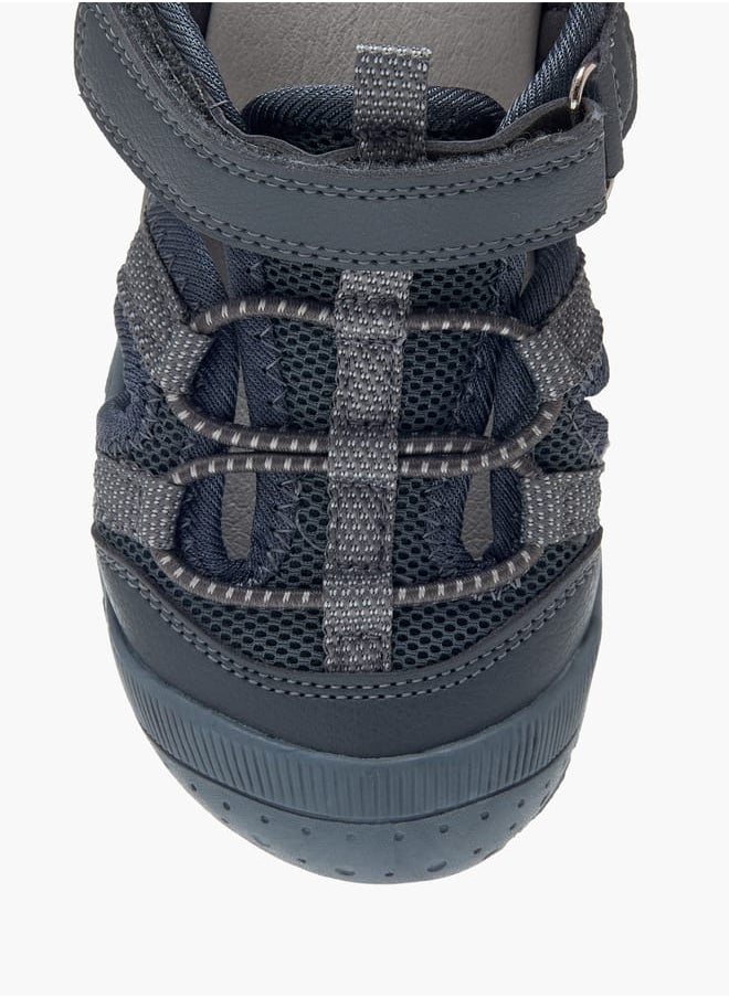 LBL by Shoexpress Boys Mesh Detail Sandals with Hook and Loop Closure  - Image 3