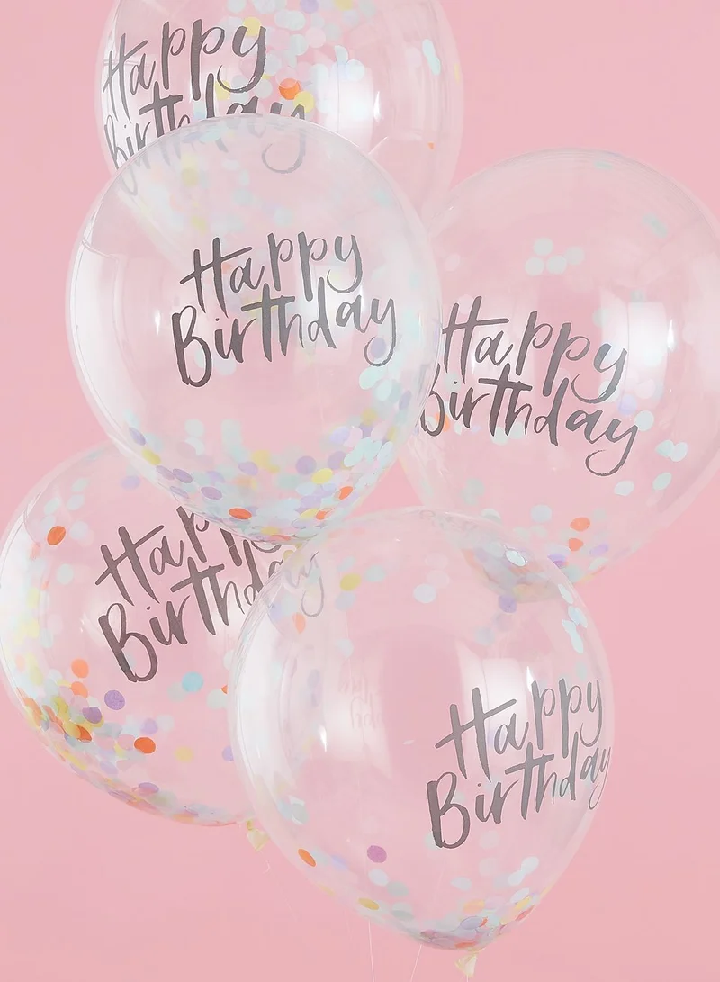 Ginger Ray Happy Birthday Confetti Balloons