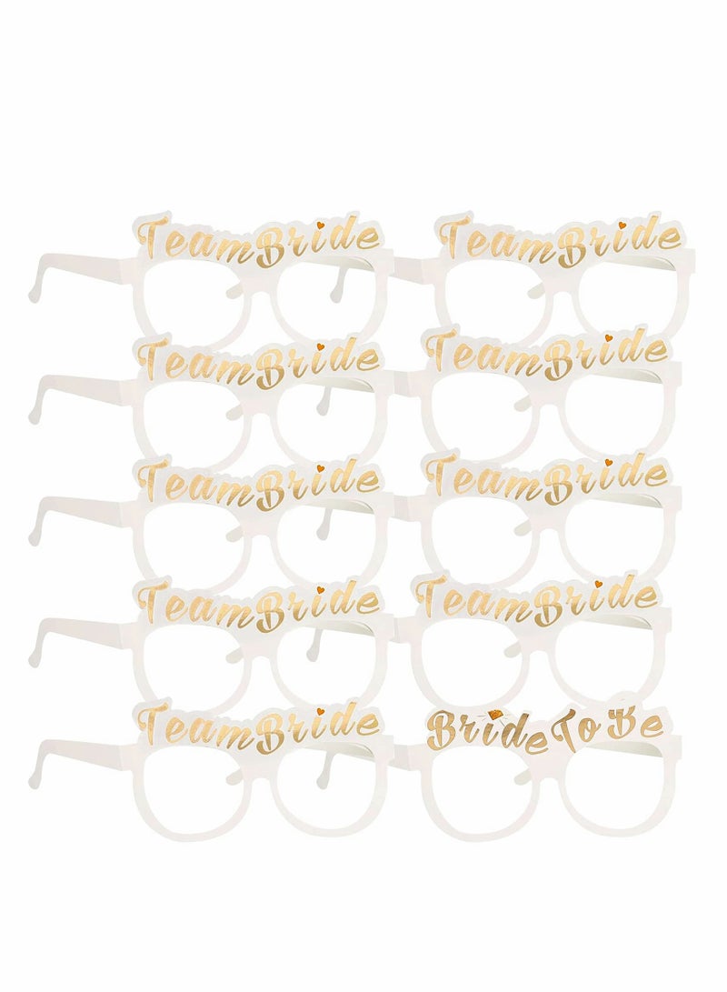 Excefore Hen Party Glasses 10 Pcs Bride to be Accessories Team Bachelorette Night Props for Eyes - Image 1