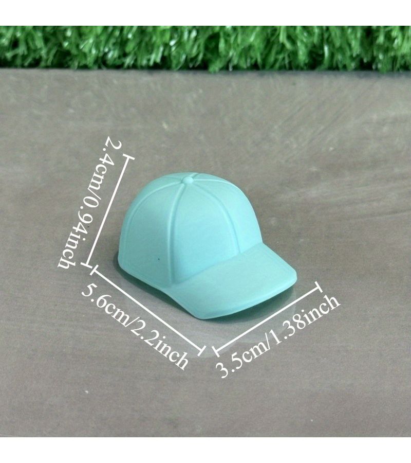 Random Color Baseball Cap And Sun Hat For Dollhouse Play Accessories - Image 4