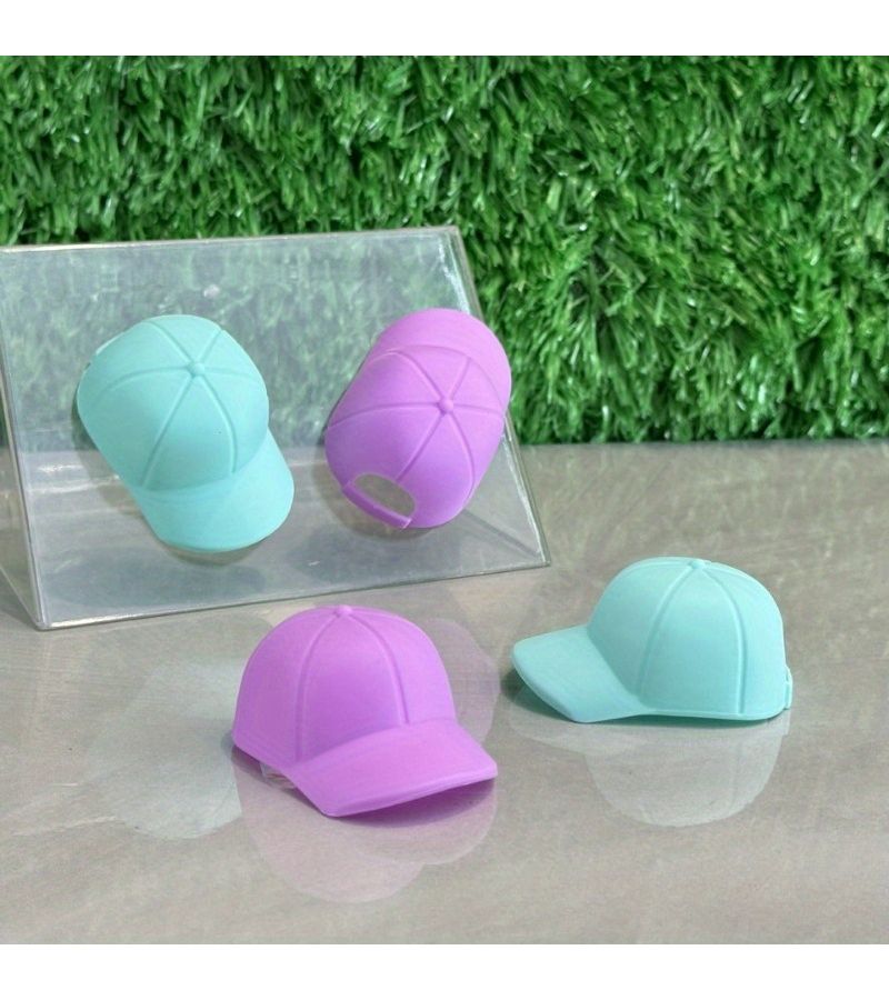 Random Color Baseball Cap And Sun Hat For Dollhouse Play Accessories - Image 3