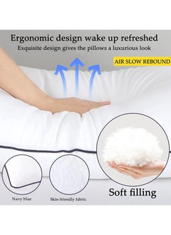 Beauenty Bed Pillows for Sleeping 2 Pack, Queen Size Set of 2 for Side Back and Stomach Sleepers, Cooling Pillows,Down Alternative Filling Luxury Soft Supportive Plush Pillows (White)  - Image 5