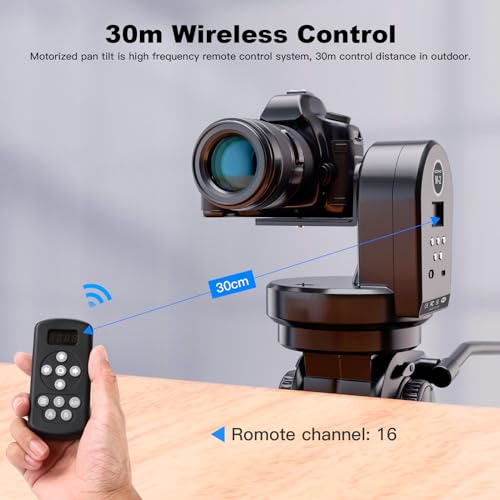 Soonpho M6 Auto Face Tracking Motorized Rotating Panoramic Tripod Head,AI Smart Face Body Tracking Remote Control Pan Tilt Head with Remote Control and Mobile Phone Clip for DSLR Cameras/Camcorders - Image 3
