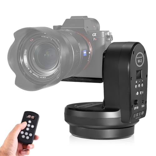 Soonpho M6 Auto Face Tracking Motorized Rotating Panoramic Tripod Head,AI Smart Face Body Tracking Remote Control Pan Tilt Head with Remote Control and Mobile Phone Clip for DSLR Cameras/Camcorders - Image 1
