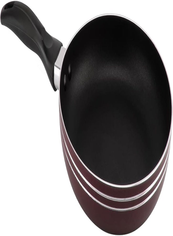 AKDC طقم مقالي ألومنيوم للقلي من ويلسون مكون من قطعتين - 20 سم و26 سم، مقلاة مطلية بطلاء غير لاصق، مقلاة آمنة للطهي بالحث الحراري مع مقبض ناعم متين، أواني طهي مقاومة للحرارة - Image 3