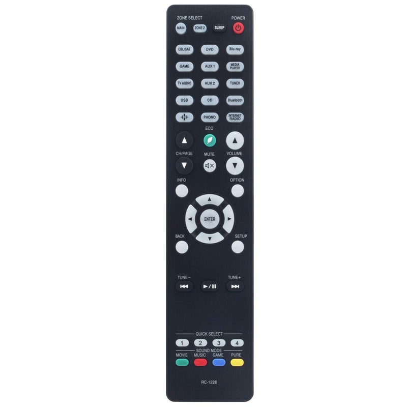 ZdalaMit RC-1228 Replace Remote Applicable for Denon AV Receiver AVR-X2400H AVR-S730H AVR-S930H AVR-X3400H AVR-S950H AVR-S920W AVR-X2300W AVR-X1300W AVR-X3200W AVR-X2200W AVR-S910W AVR-X5200W AVR-X3300W - Image 1
