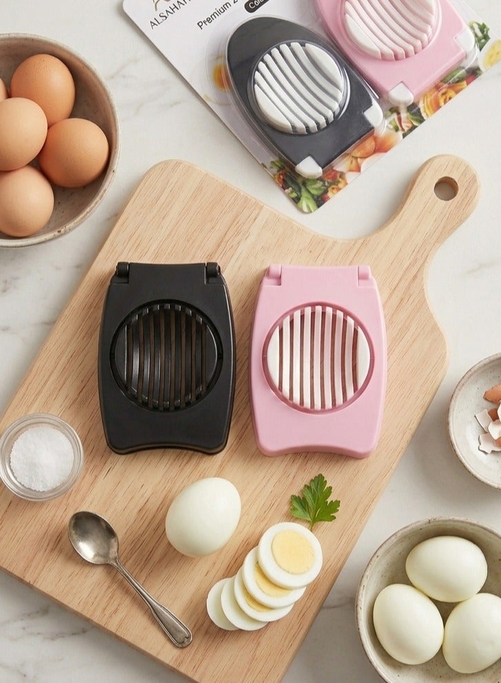 ALSAHAH 2 - Pieces Plastic Egg Slicer - Image 2