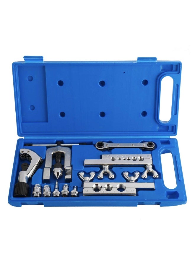 DEFAONS 6-in-1 Professional Tubing Flaring Tool Kit with Tube Cutter, Wrench, and Swage Adapters for Flaring and Swaging Copper, Aluminum, and Brass Pipes for HVAC, Refrigeration, and Plumbing Applications - Image 1