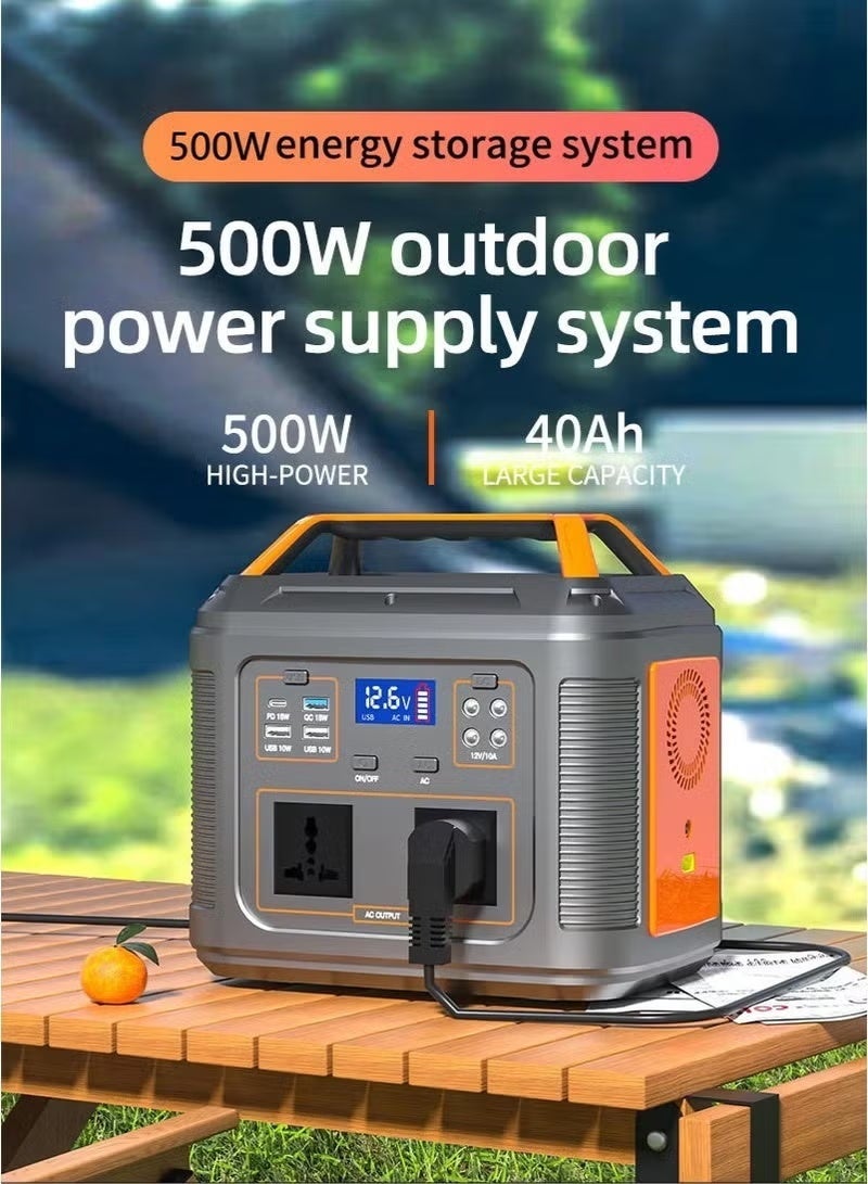 بلو فاير محطة طاقة محمولة 500 واط ببطارية LiFePO4 سعة 40 أمبير | مولد طاقة مزود بعاكس موجة جيبية نقية 220 فولت مع منفذ AC و4 مخارج DC و4 منافذ USB | مصدر طاقة احتياطي مدمج للتخييم ورحلات RV والسفر وحالات الطوارئ مع نظام حماية BMS الذكي - Image 5