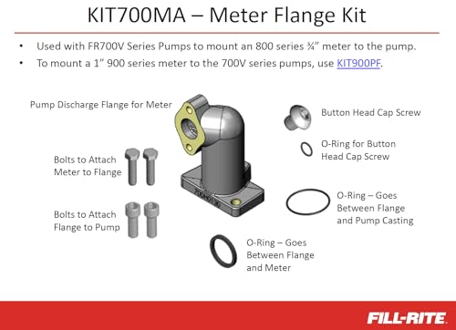 FILL RITE Fill-Rite KIT700MA 800 Meter Flange Kit for FR700V Series Pumps - Image 2