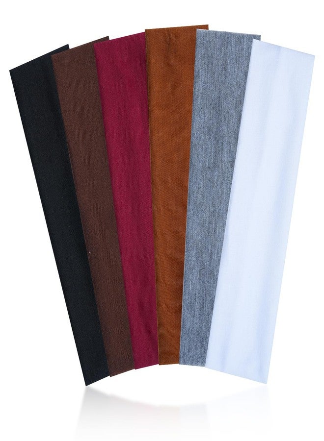 AWAYTR Women's Headbands, 6 Pack Soft Elastic Non Slip Hair Bands, Head Band for Women Daily Use (Coffees) - Image 1