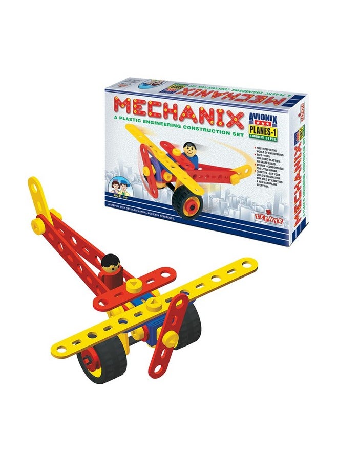 Mechanix Mechanix Kids Plastic Planes-1, Building Blocks for Boys and Girls Age 5+ Years, Construction Set, Fun and Role Play Toy - Multicolor 