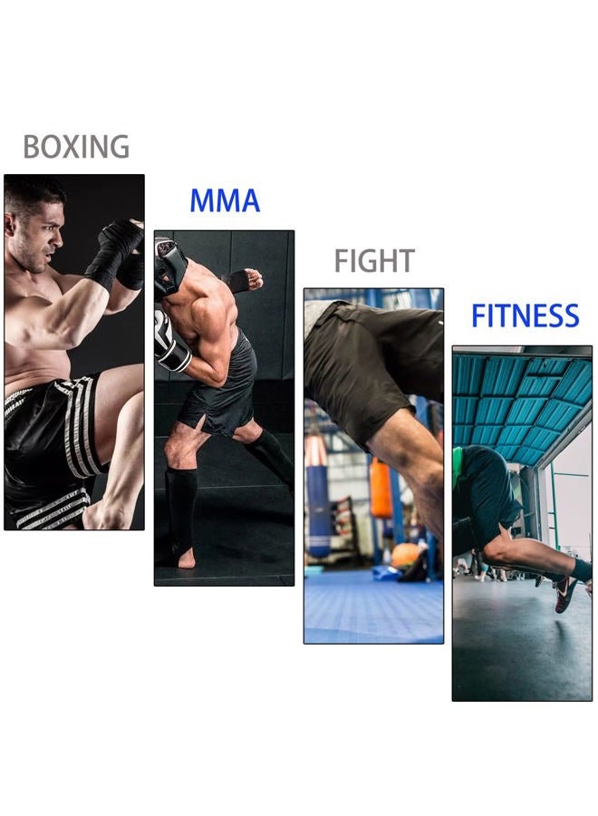 SOTF Men Breathable Running Shorts MMA Boxing Fitness Sports Shorts, Black Gray, XL - Image 5